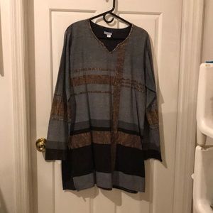 Boho Long Sleeve Tunic Mexicali Blues